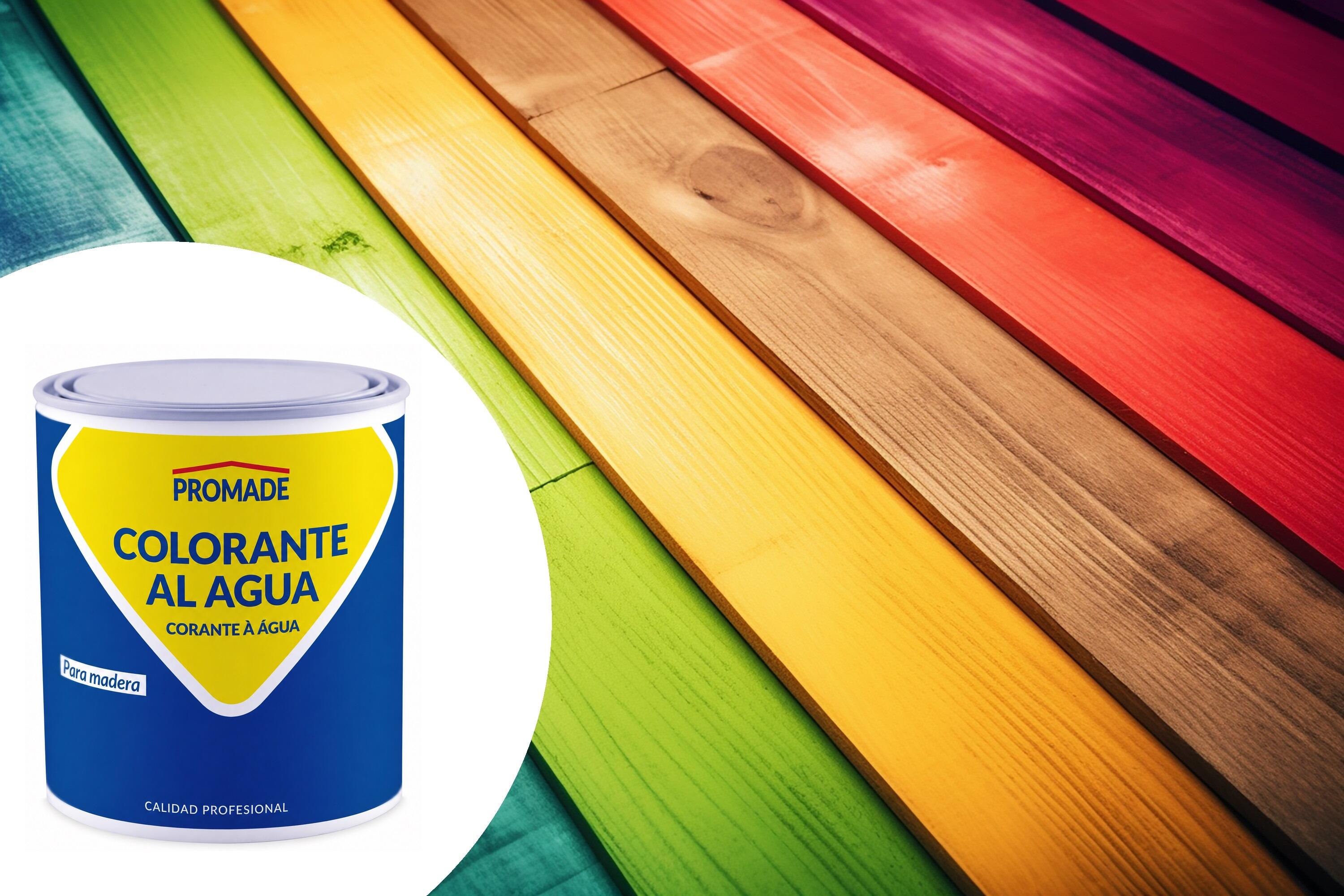 Colorante de madera interior PROMADE Anilina en color Sapelly, acabado mate para mobiliario líquido de 375 ml. Base agua. - 3