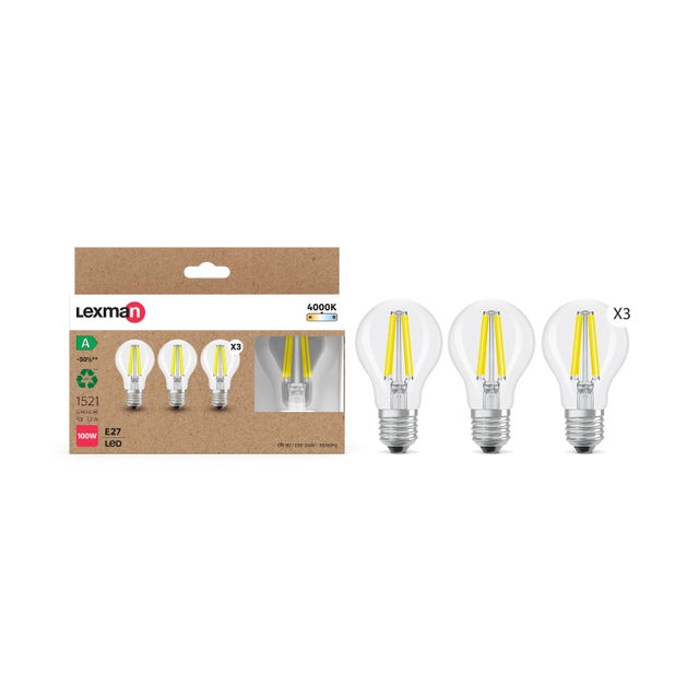 Żarówka LED E27 7.2 W 1521 lm Neutralna Biel Lexman Klasa A