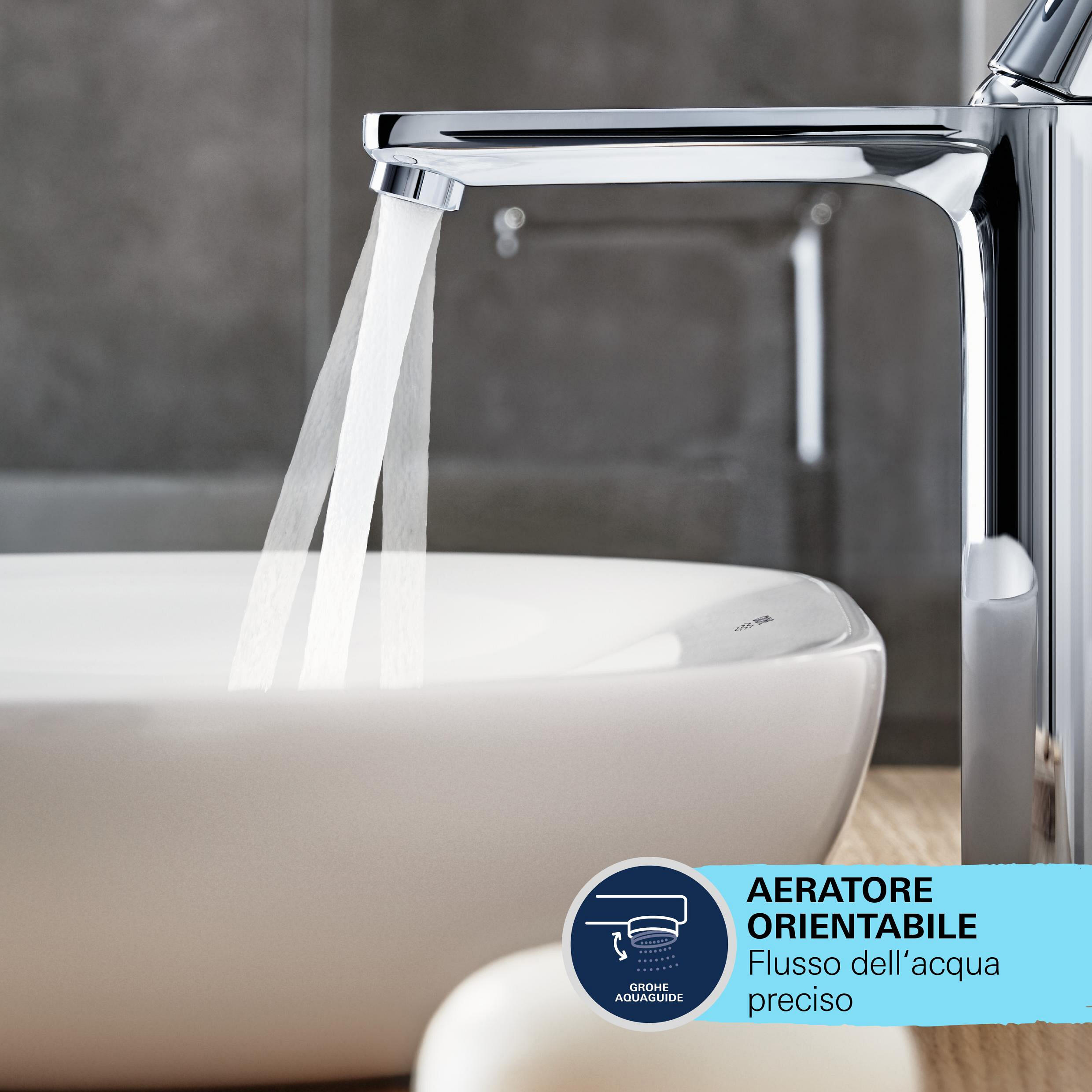 Rubinetto per lavabo getto aerato Clova Pulse cromato lucido GROHE H 29.9 cm - 6