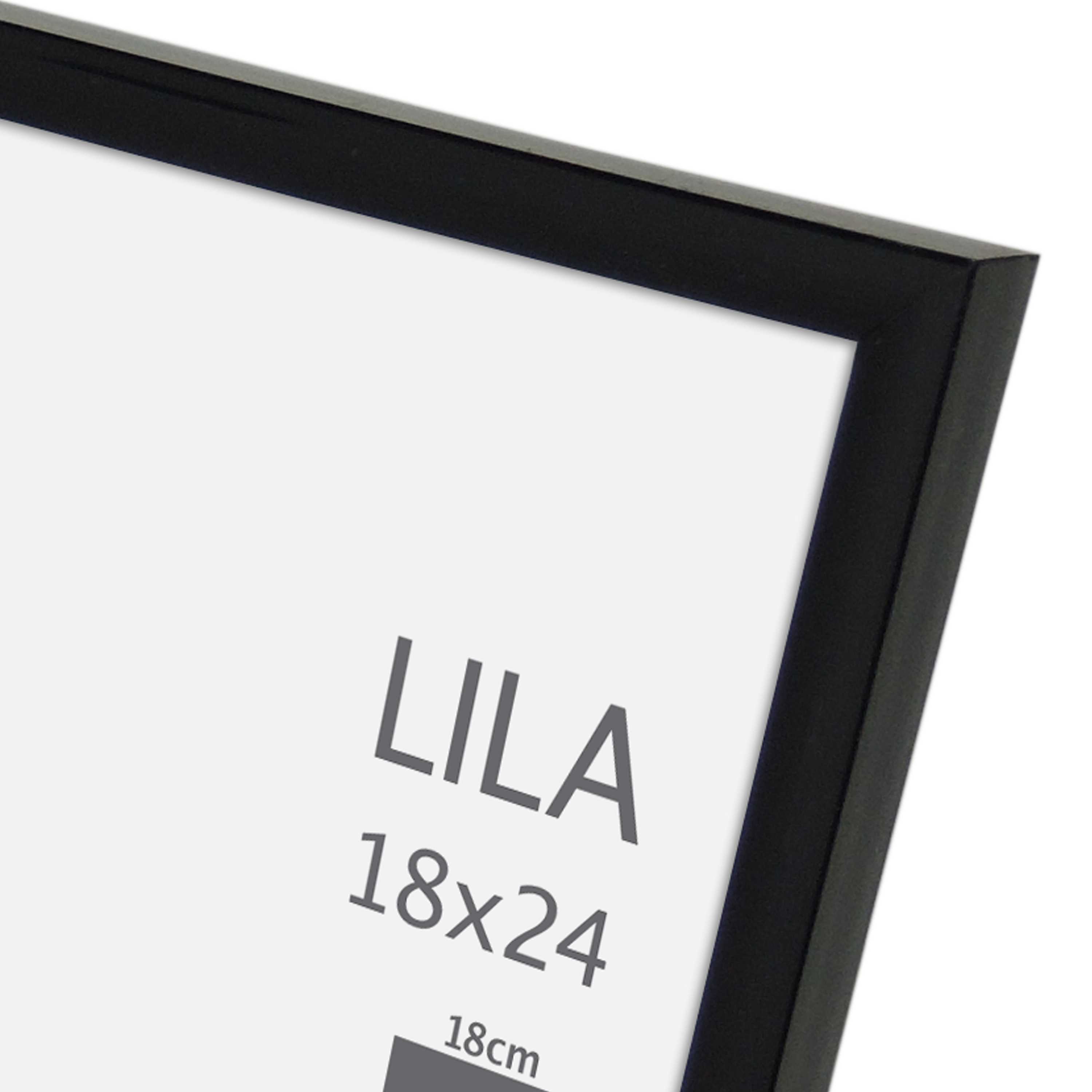 Moldura Lila 18 x 24 cm pvc preto Inspire - 14