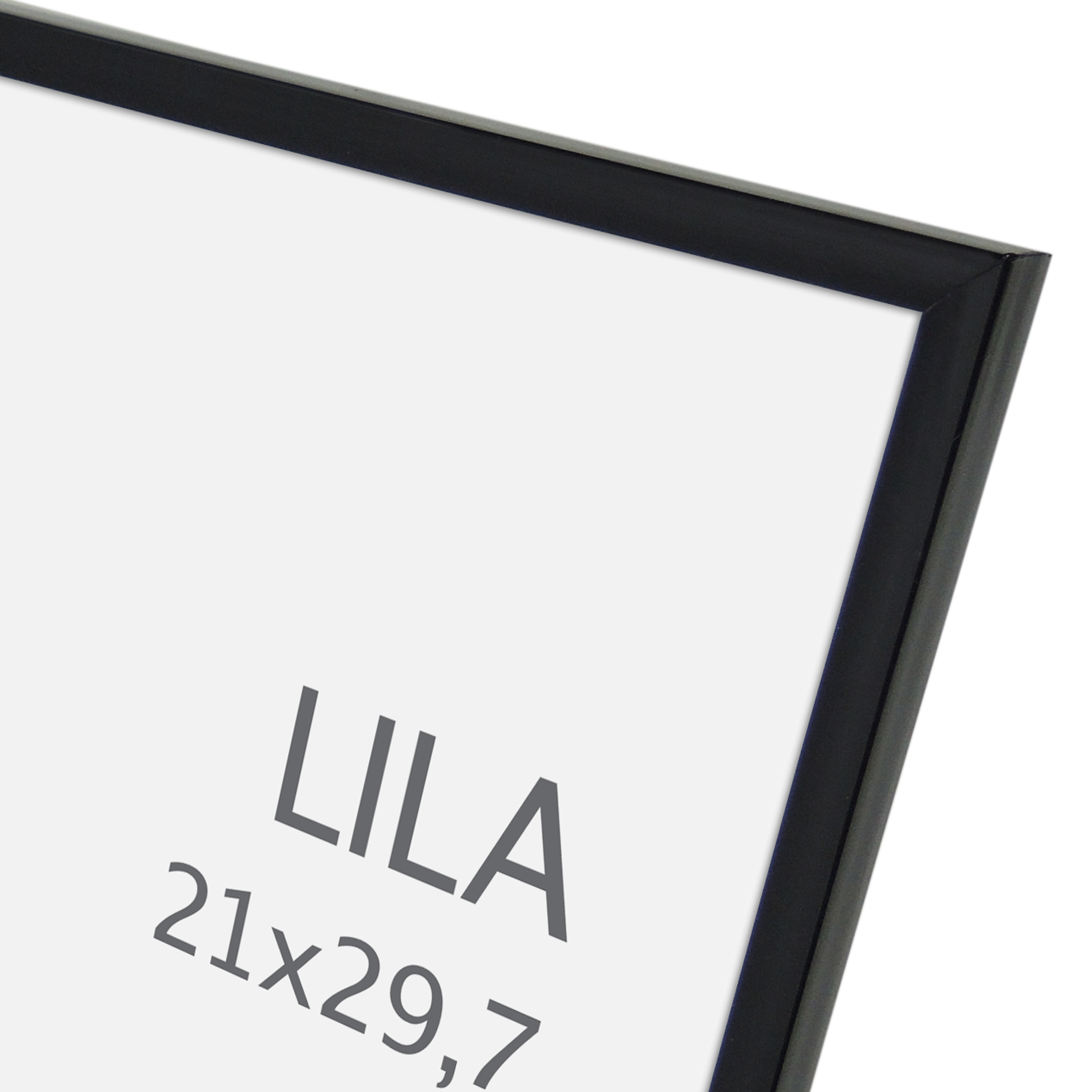 Moldura Lila 21 x 29.7 cm pvc preto Inspire - 21