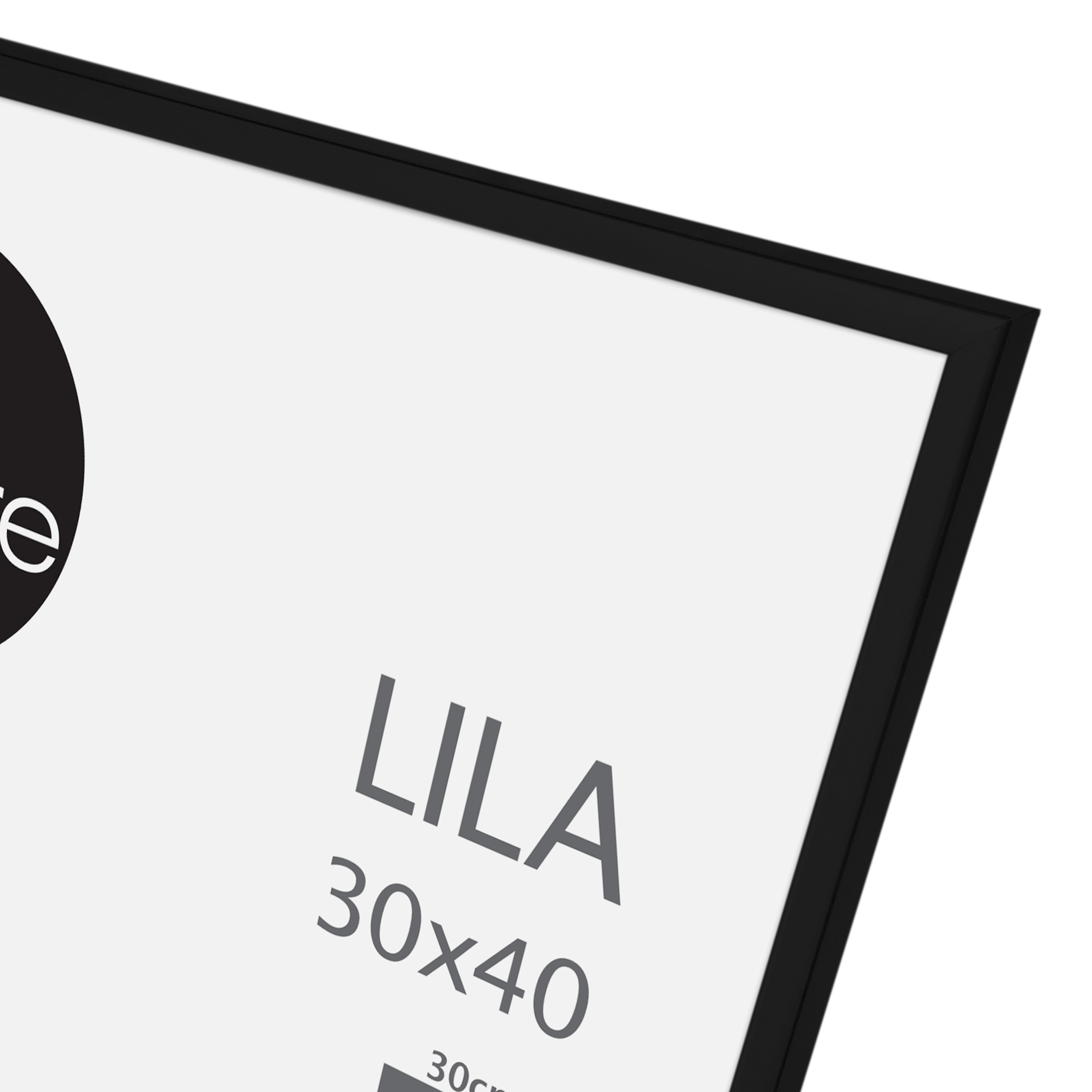 Moldura Lila 30 x 40 cm pvc preto Inspire - 2