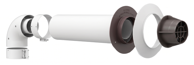 KIT CONDUCTO COAXIAL ARISTON 60/100MM CODO 90º+ TUBO