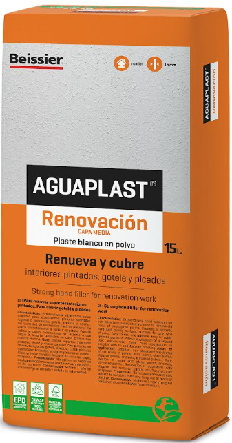 PLASTE INTERIOR DE RENOVACION 2H AGUAPLAST 15KG