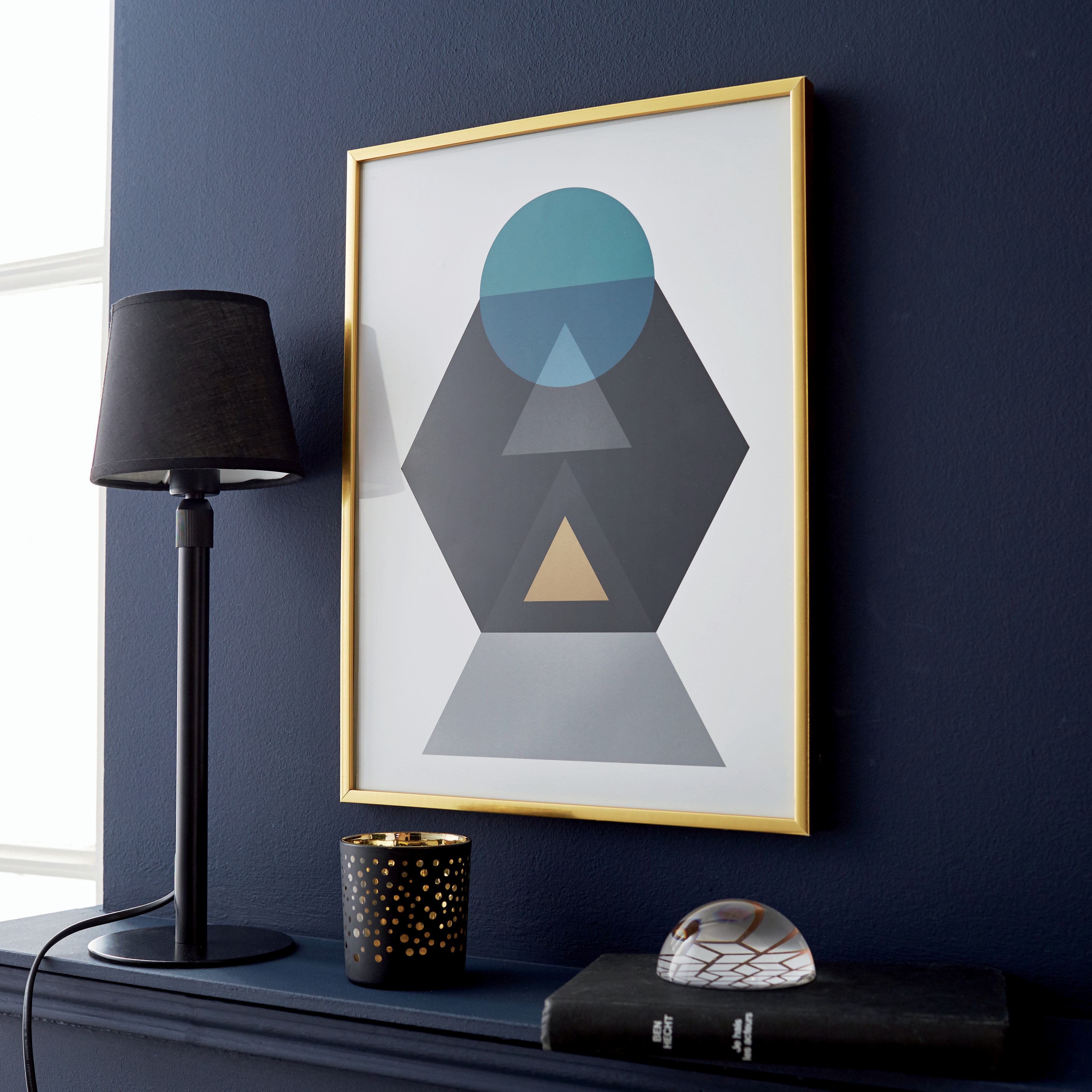 Cadre Lila, H.29.7 x l.21 cm doré, INSPIRE - 2