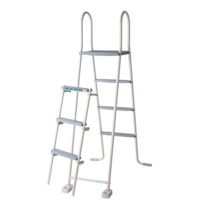 Scaletta Per Trampolino SPORTNOW - Regolabile 2/3 Scalini, Acciaio, 97cm - Foto 7