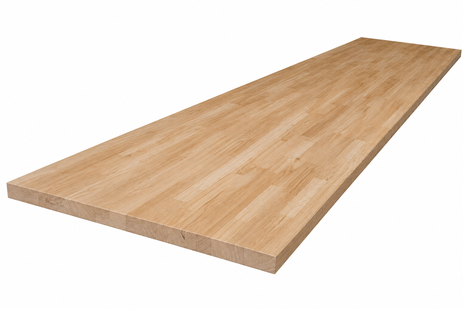 Plan de travail bois massif HEVEA L.250 x l.65 cm, Ep.26 mm - 2