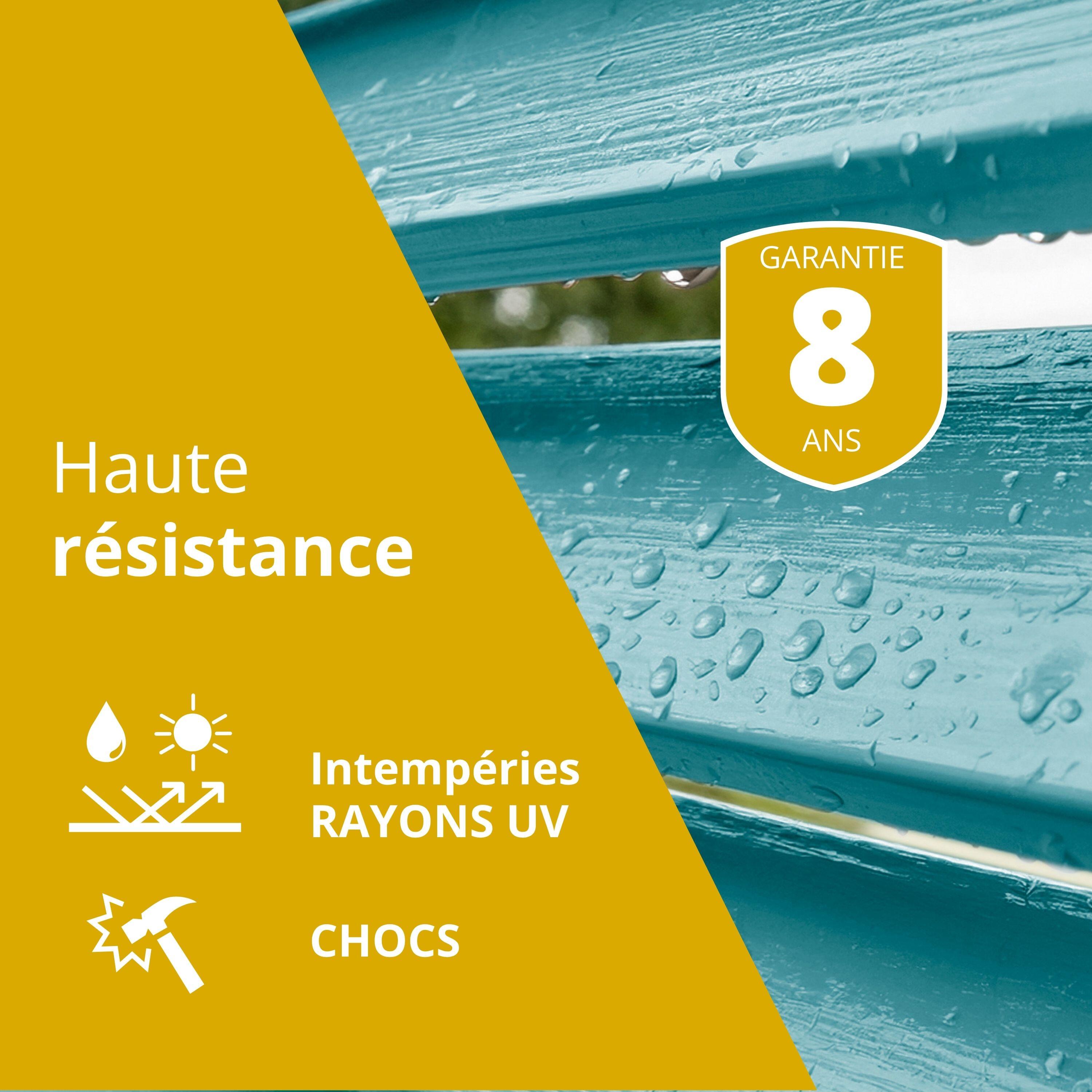 Peinture extérieure bois, fer, plastique V33 bleu turquoise satiné 0.5l - 5