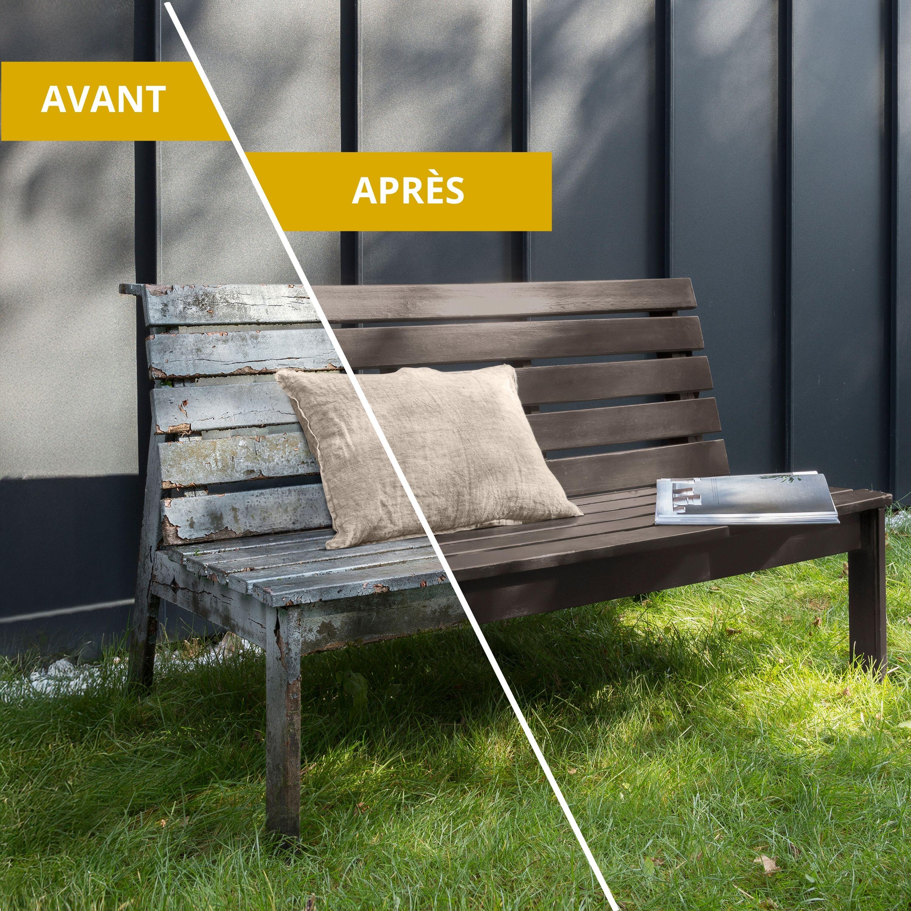 Peinture extérieure bois, fer, plastique V33 brun havane satiné 125ml - 7