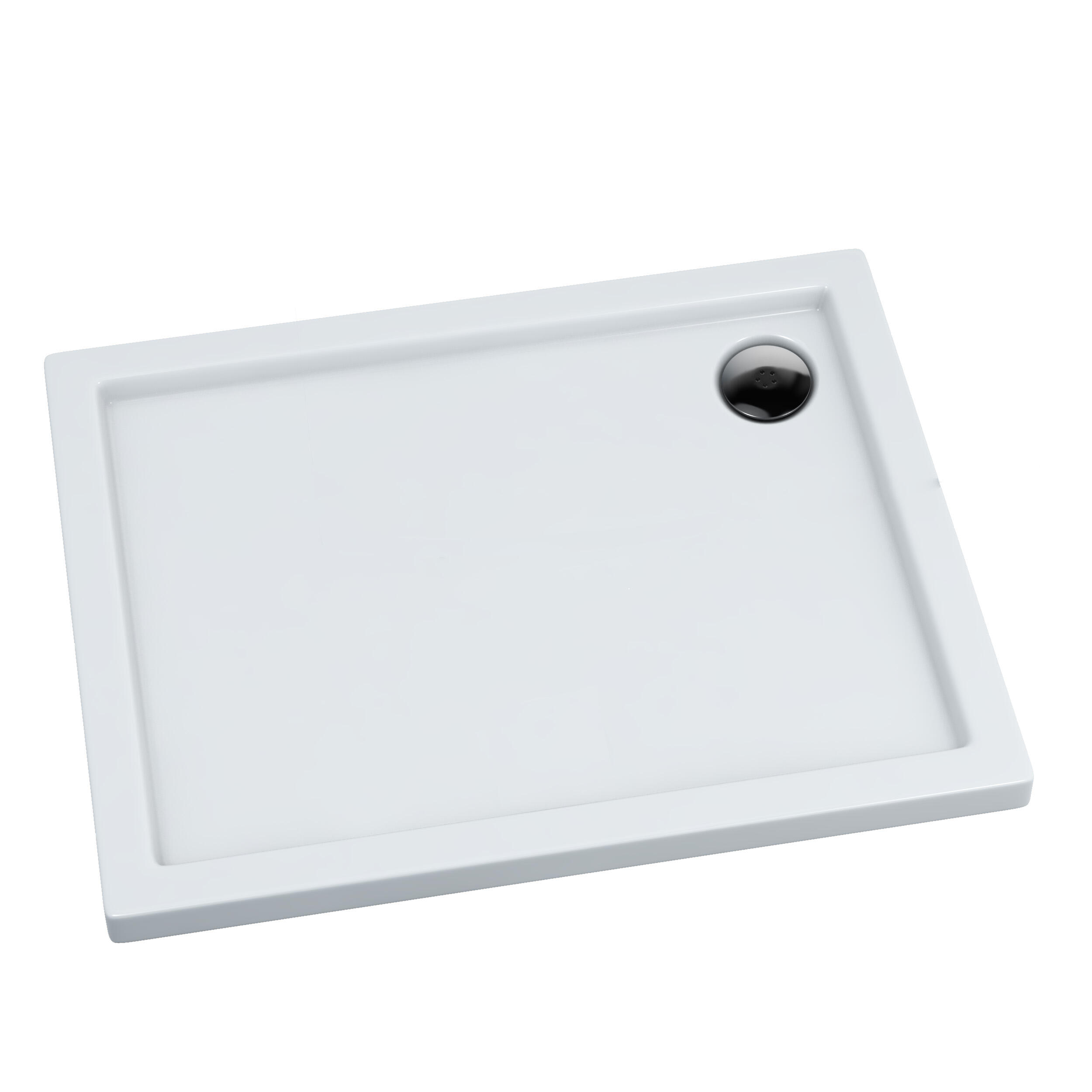 Brodzik prostokątny Sensea Ipsilon 70 × 90 x 5 cm biały gładki - 6