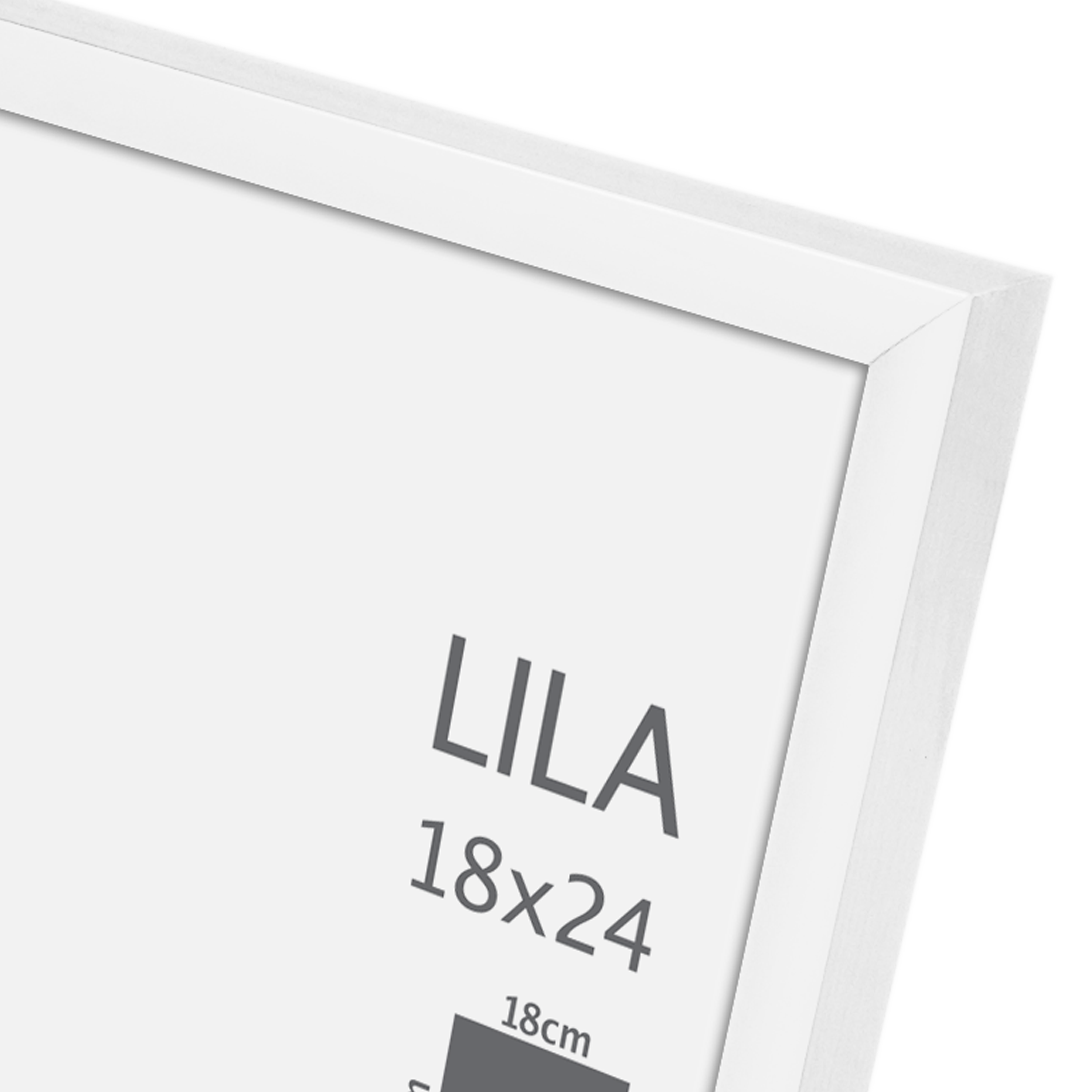 Moldura Lila 18 x 24 cm pvc branco Inspire - 4