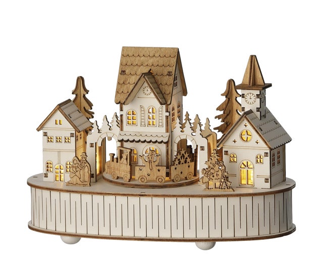 Villaggio di Natale H 15.5 cm L 22 cm P 12 cm
