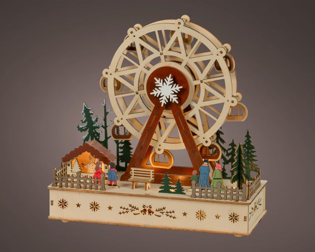 Villaggio di Natale Luna Park Tazze H 28 cm L 28 cm P 12 cm