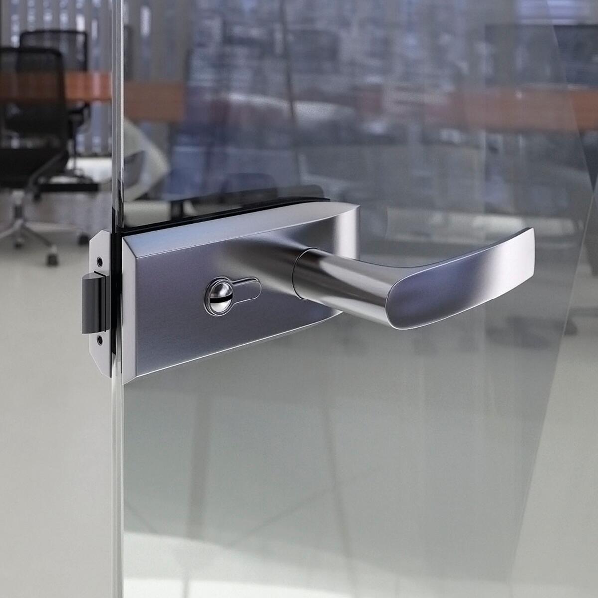 Porta battente Bora Horizon trasparente e satinato L 70 x H 210 cm reversibile - 4