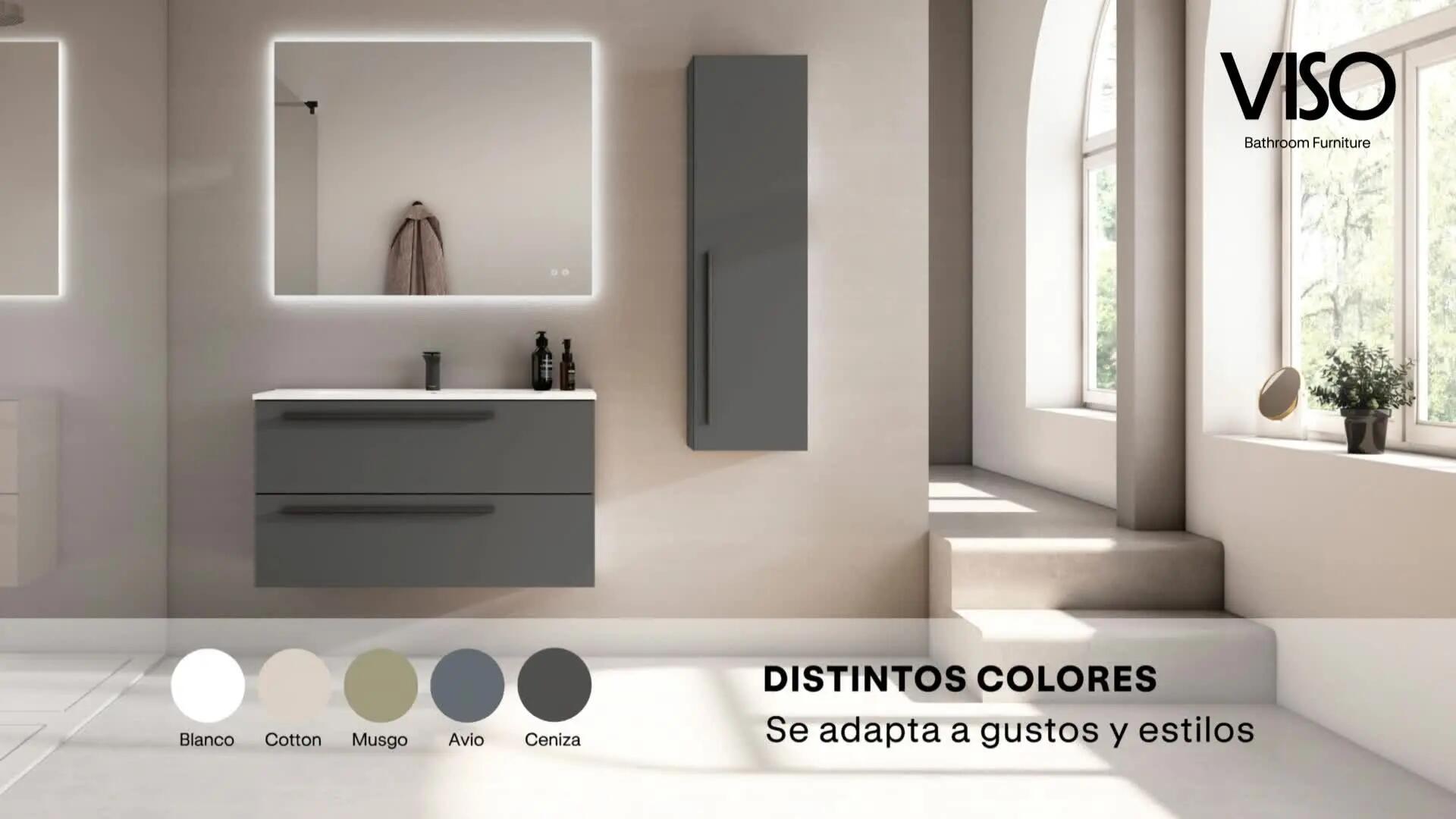 Mueble de baño Mia beige 100x45 cm (lavabo no incluido) - 4