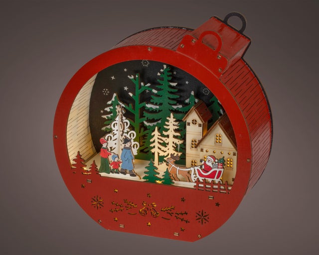 Villaggio di Natale H 9 cm L 21.5 cm P 9 cm