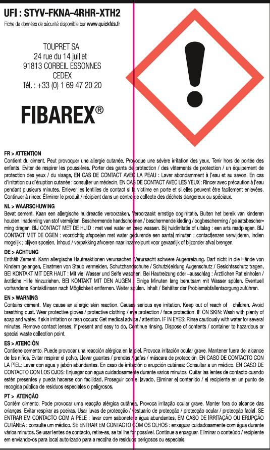 Enduit de rebouchage en poudre fibré extérieur 15 kg - Fibarex TOUPRET - 3