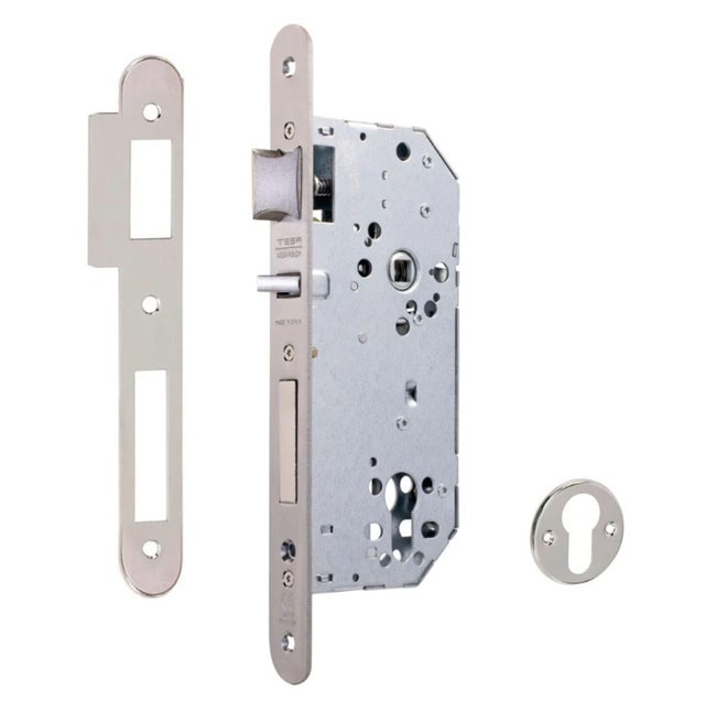 CERRADURA EMBUTIR 2030F 60MM SIN CILINDRO  PERFIL REDONDO TESA