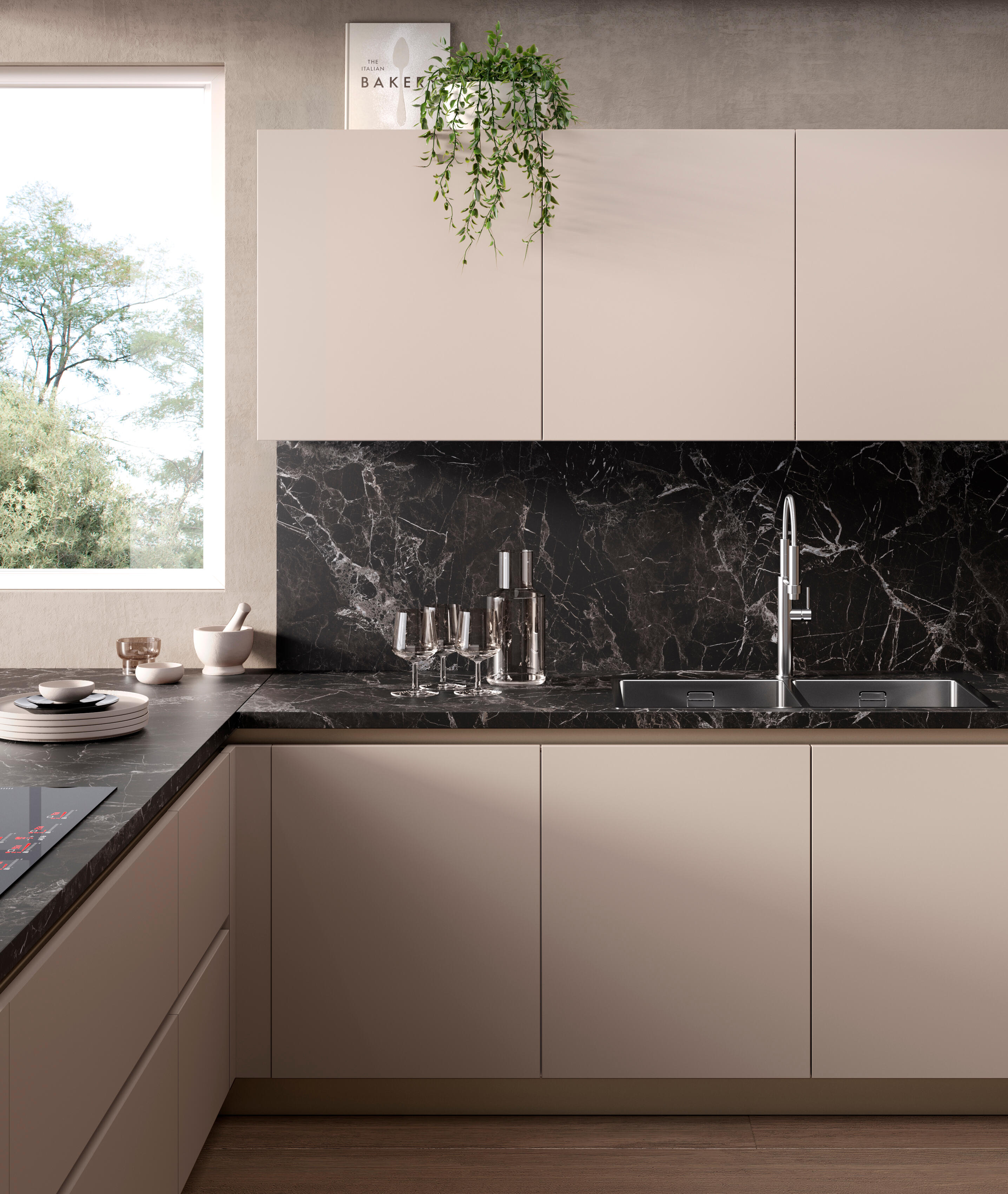 Rollo canto de encimera laminada para cocina Milos marbre noir 4.5x500 cm - 2