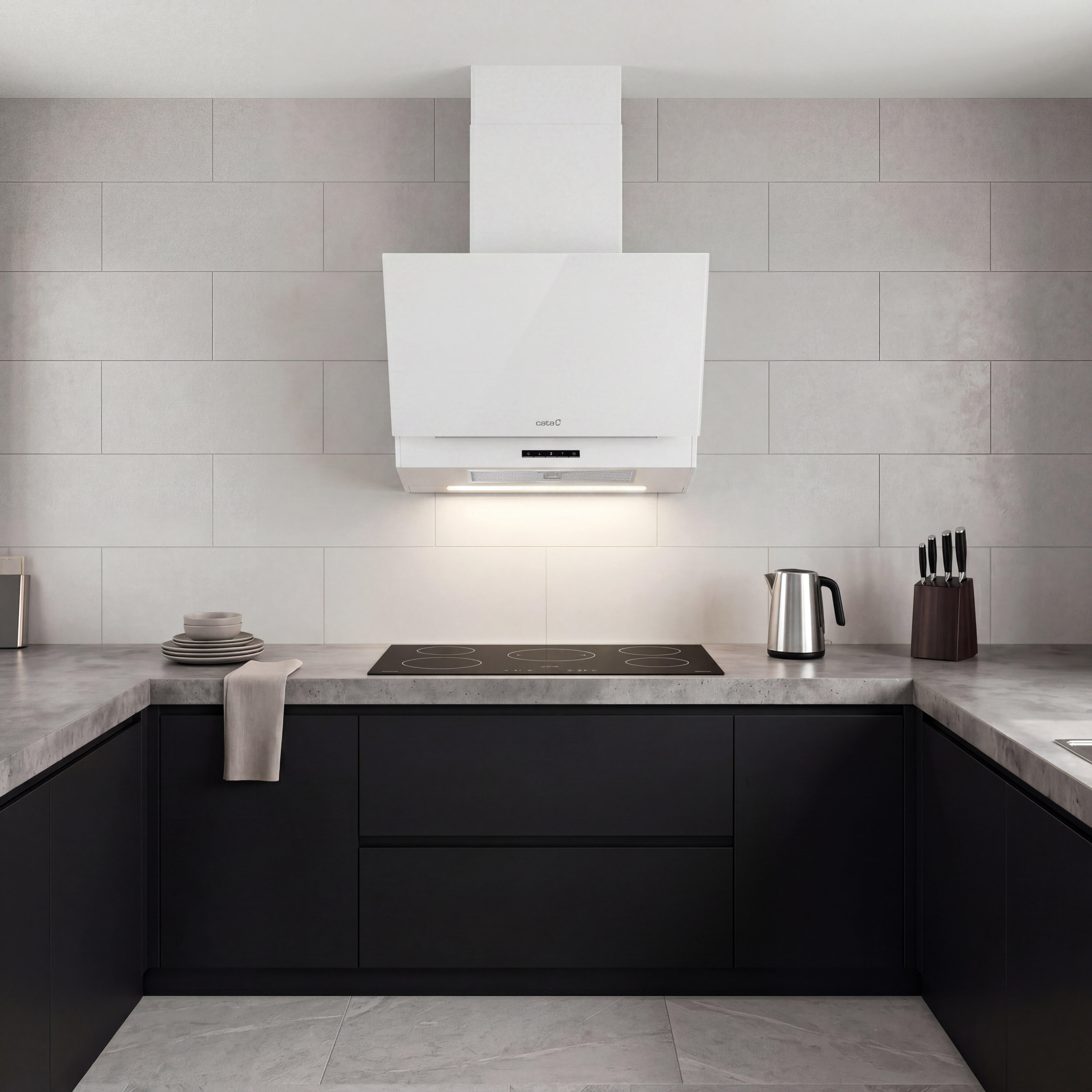 Cata Campana Decorativa Thalassa 60 Gwh Bl Con 5 Velocidades 60 Cm 842 M/H Clase A Blanco , Leroy Merlin