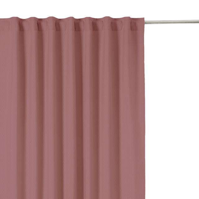 Cortina cinta frunce, trabillas opaca Annalise poliéster terciopelo de 140x280cm INSPIRE rosa bistro. Incluye cinta termoadhesiva