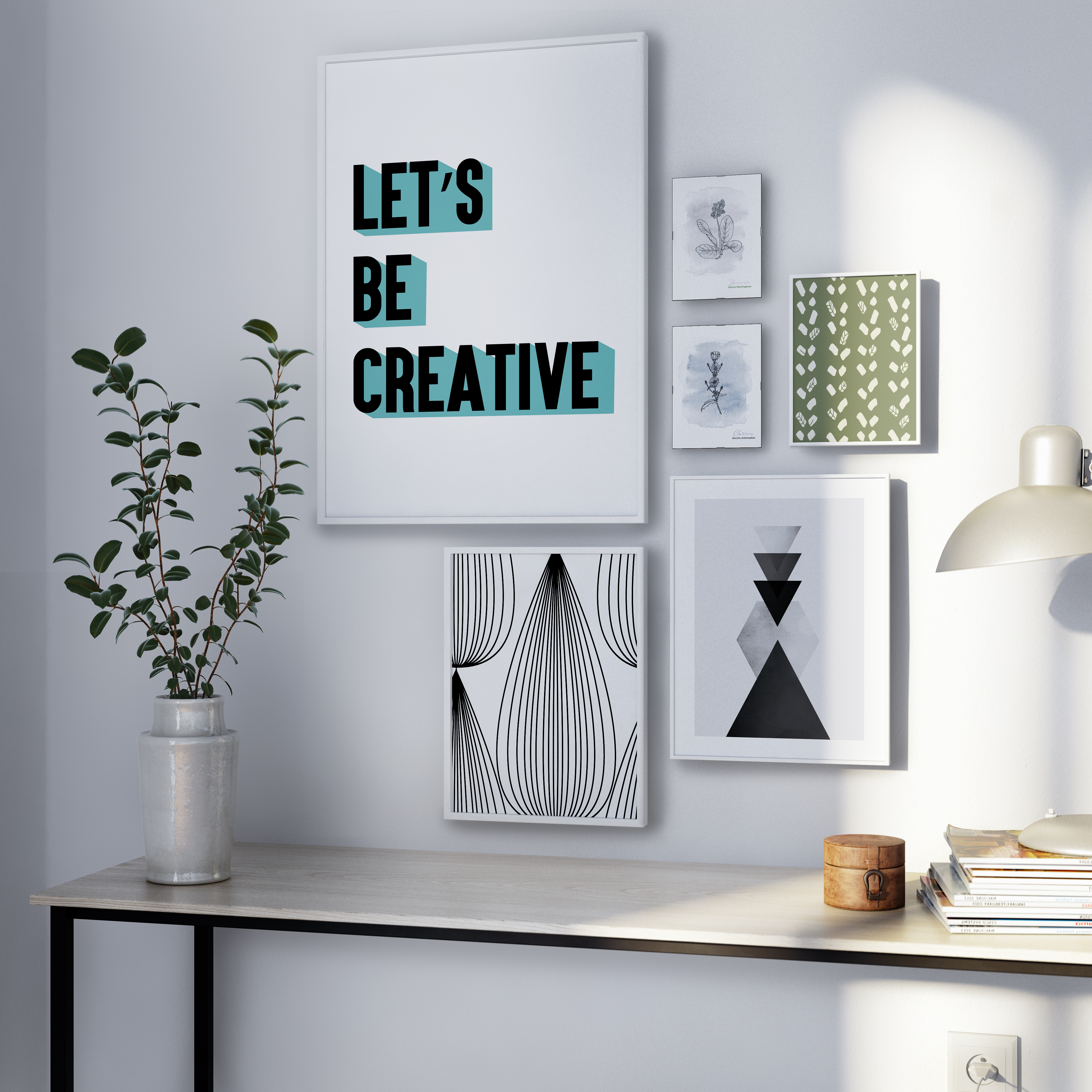 Cadre Milo, 30 x 40 cm blanc, INSPIRE - 5