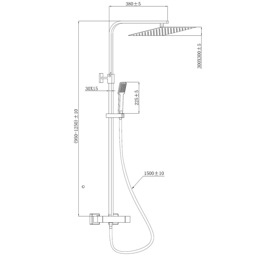 Colonne de douche avec mitigeur thermostatique - Quartos - 4