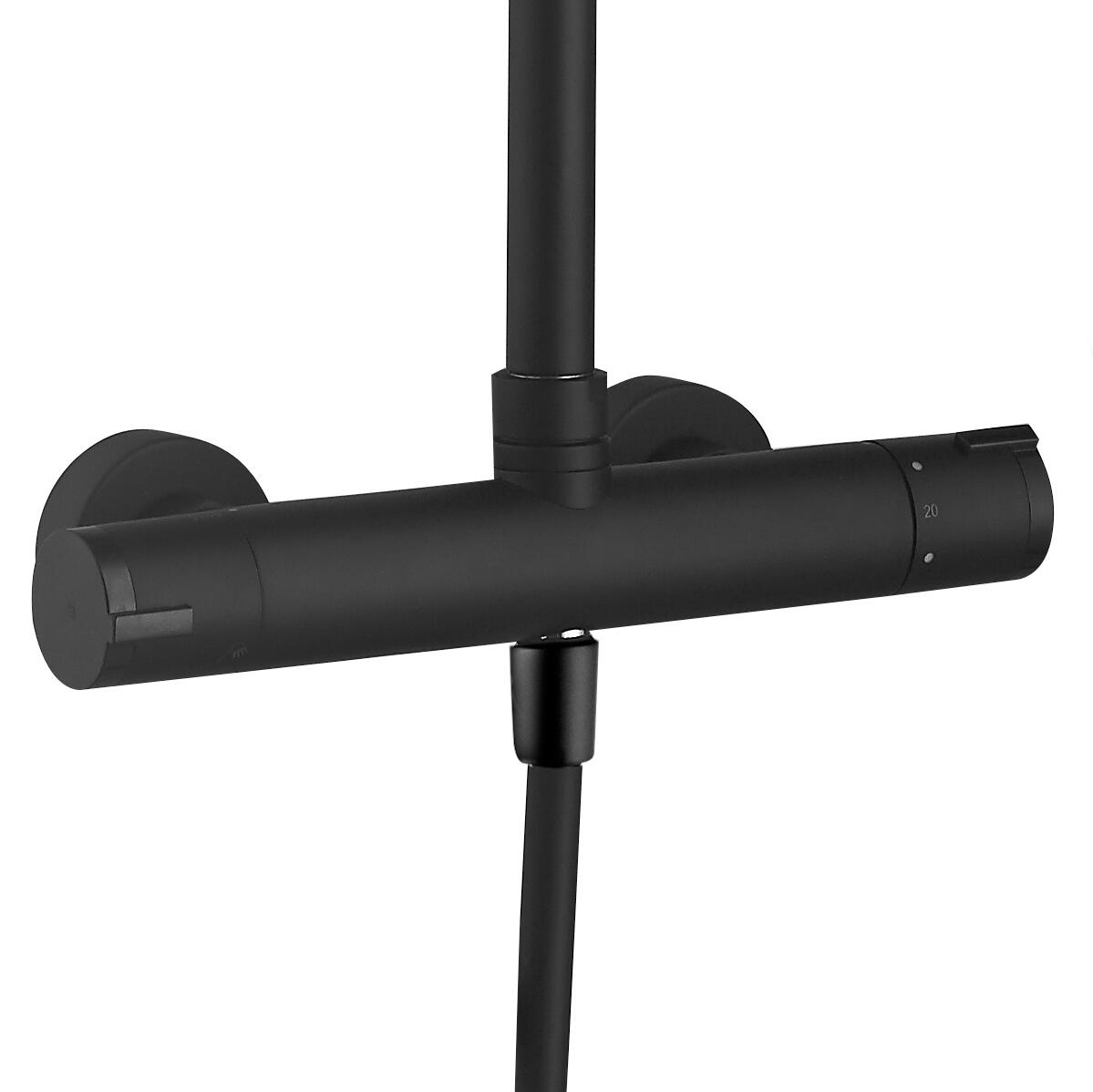 Colonne de douche thermostatique - Noir - Essegoia - 6