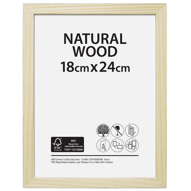Marco Natural Wood natural  18x24cm
