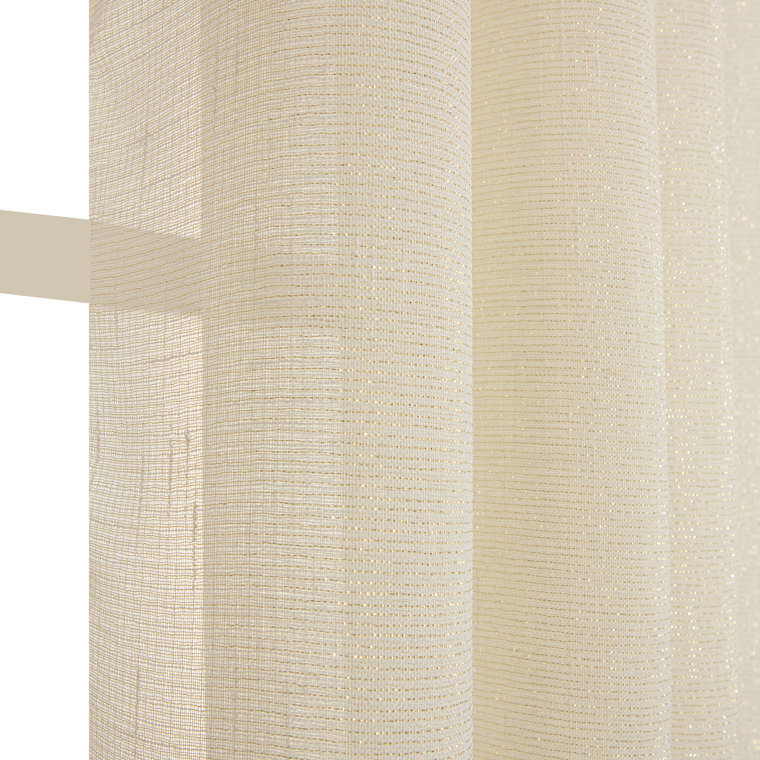 Voilage semi-transparent, Harlana, beige / doré H.260 x l.135 cm INSPIRE - 4