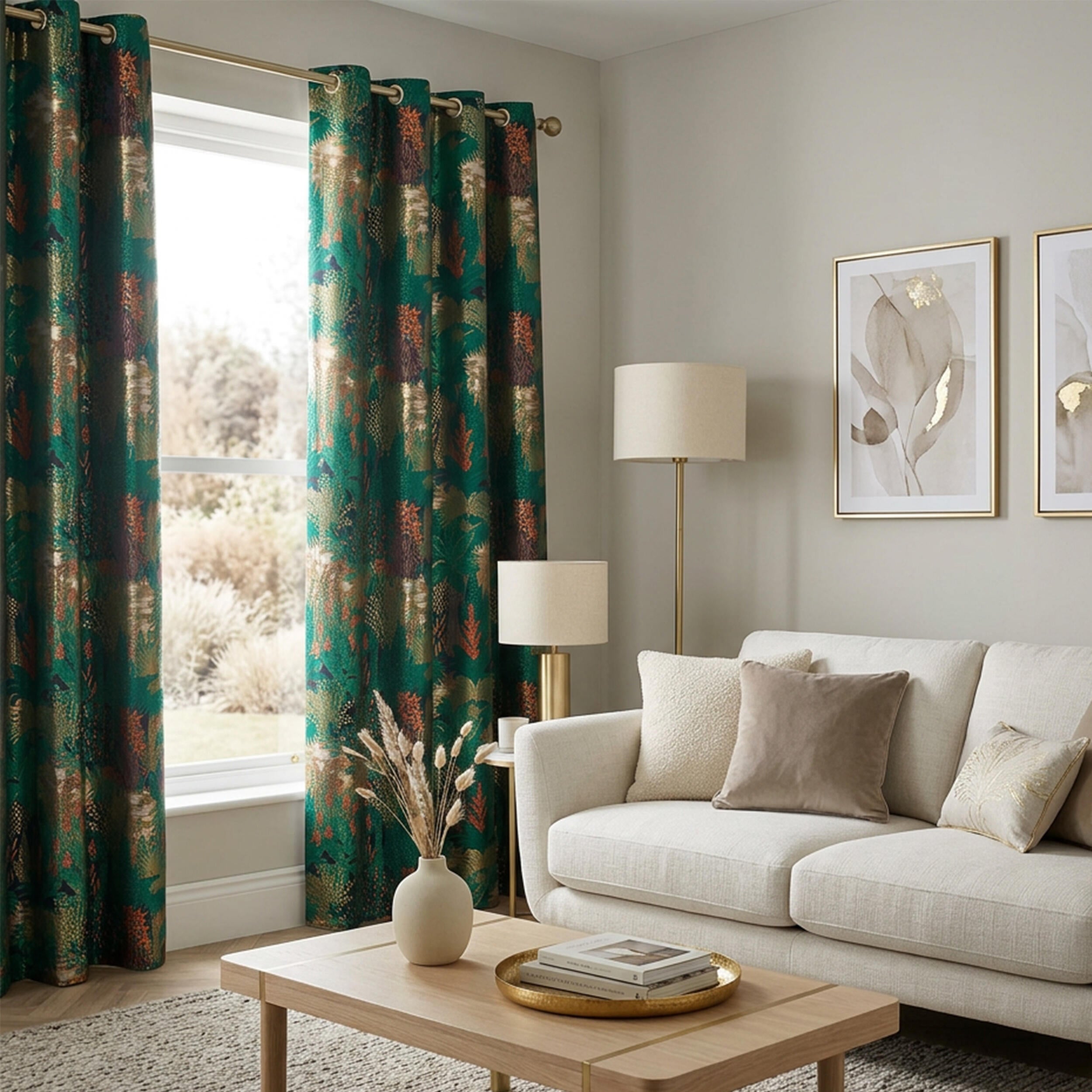 Rideau tamisant, Aelys, vert H.260 x l.135 cm - 3