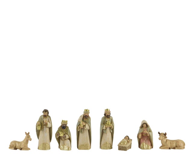 Conjunto 8 figuras presépio 9x3.5 cm