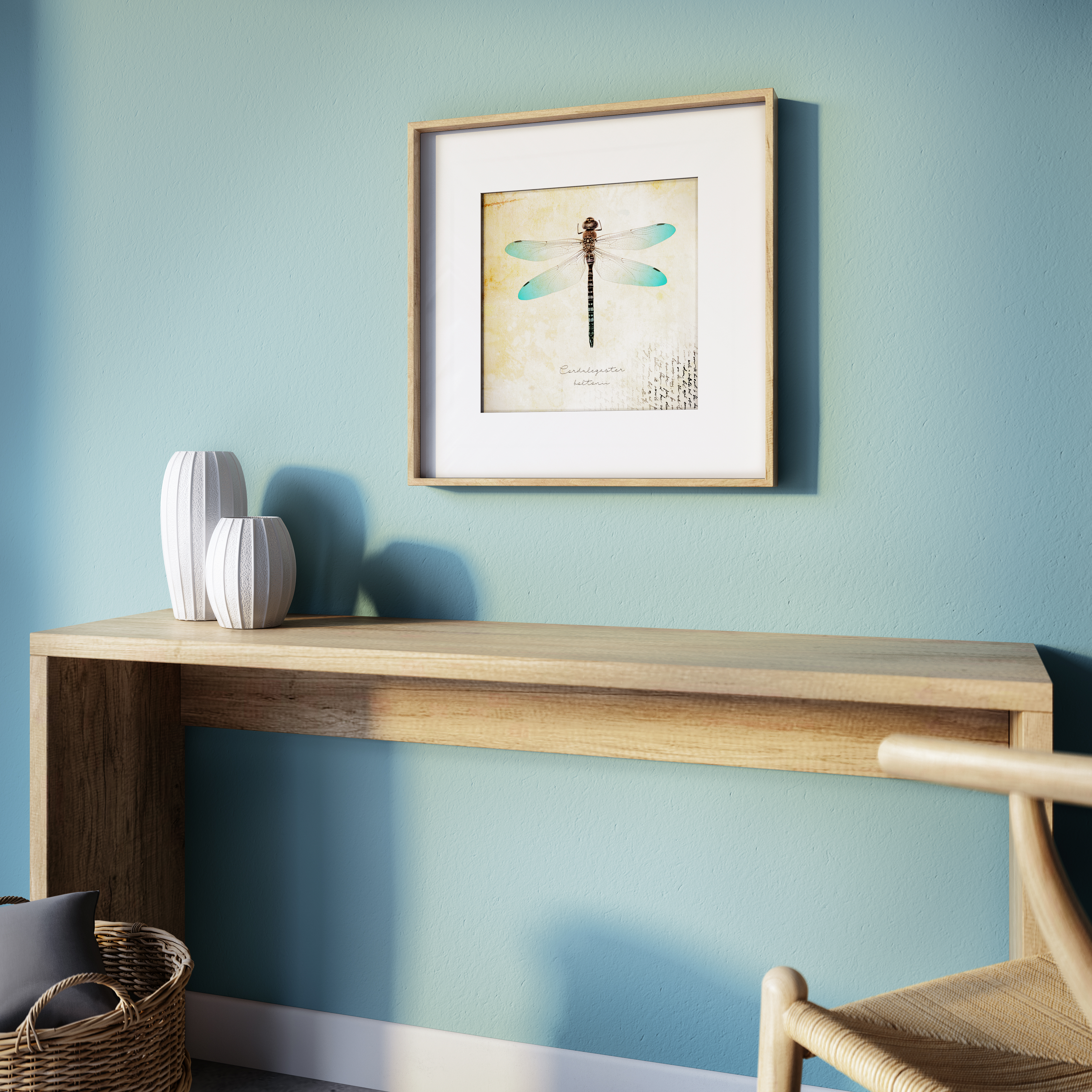 Cornice 50x50 cm in mdf rovere da parete con passe-partout per immagini 40x40 cm INSPIRE Milo - 22