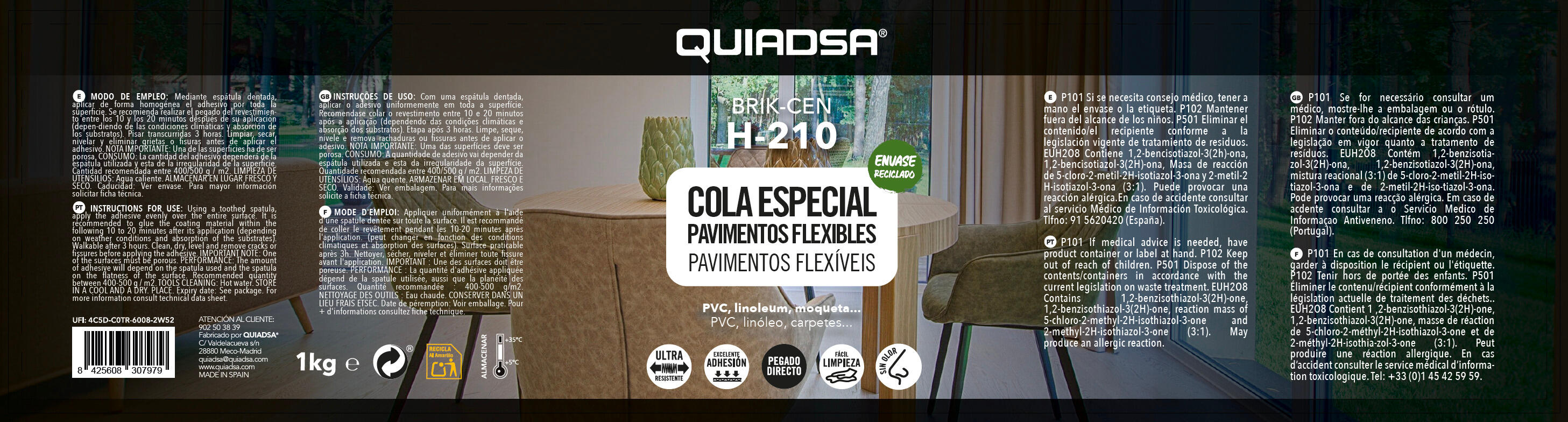 COLA PAVIMENTOS FLEXIBLES 1KG - 2