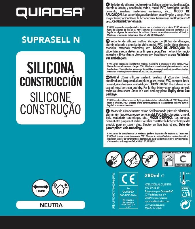 SILICONA NEUTRA PARA JUNTAS 280ML TRASLUCIDA - 2
