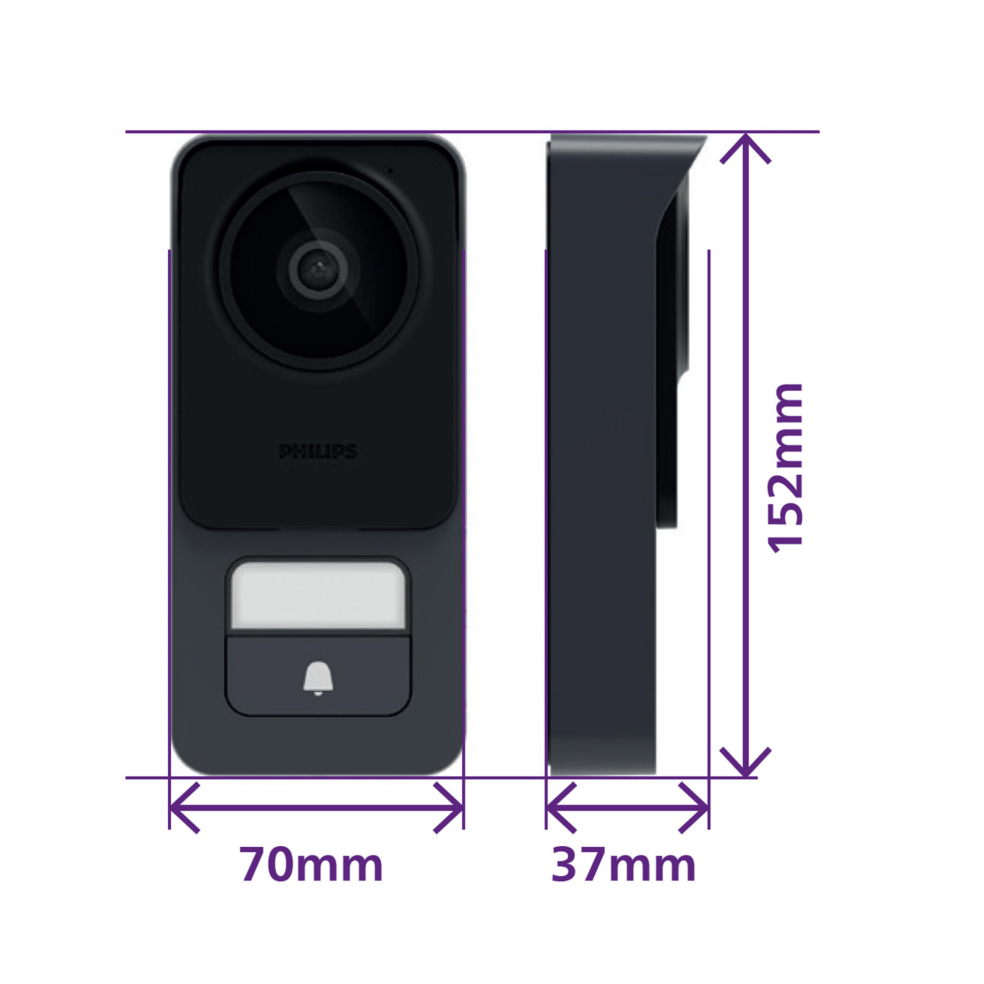 Platine pour visiophone PHILIPS à fixer au mur - 7