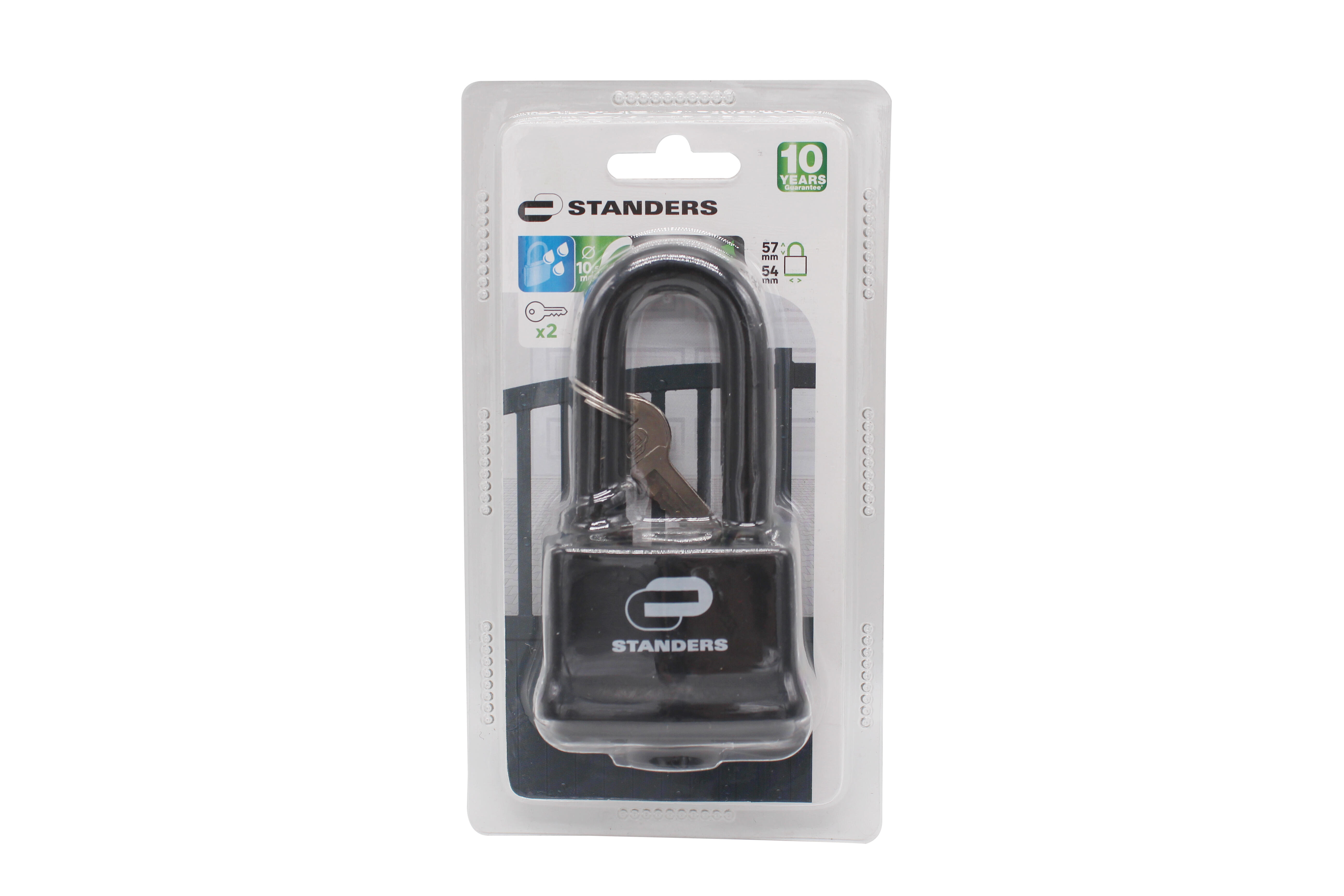 Cadenas avec clé STANDERS acier, l.54 mm - 6
