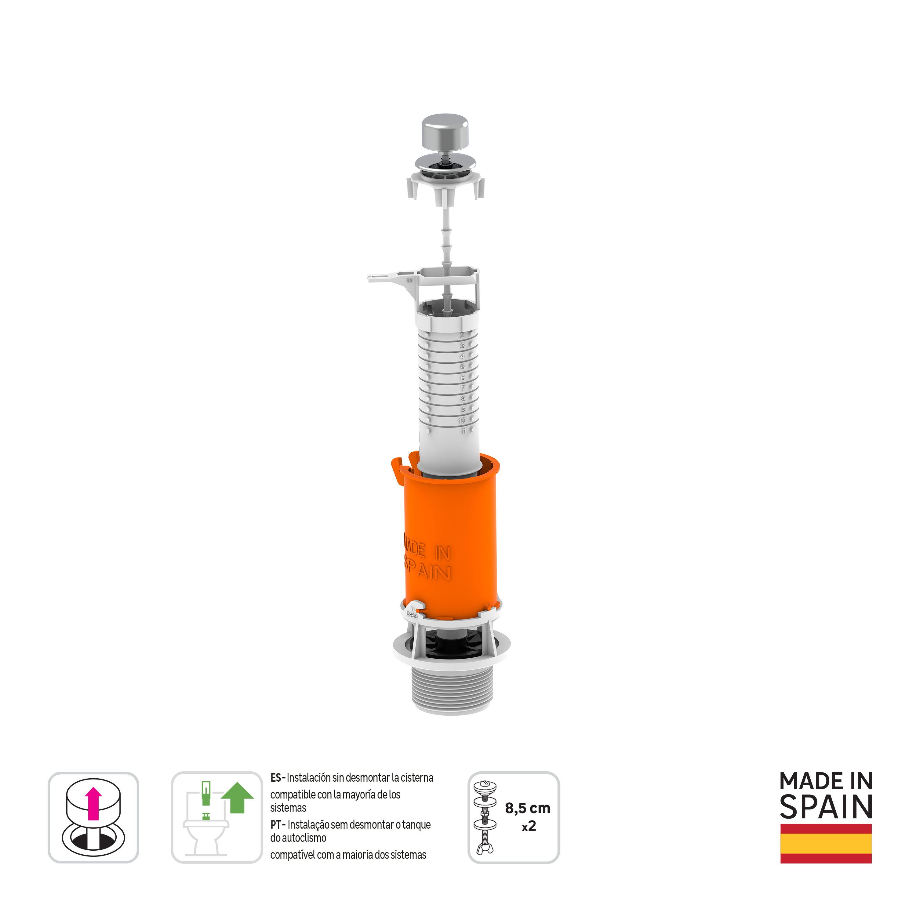 Descargador EQUATION con tirador cromado - 2