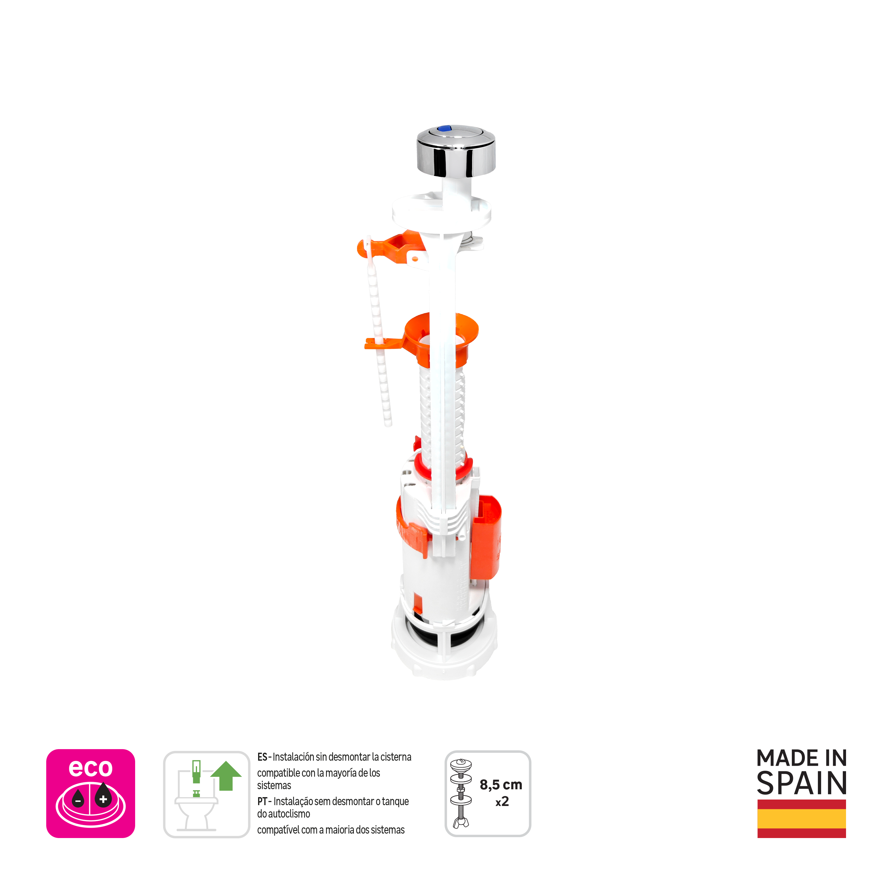 Descargador EQUATION doble pulsador 3/6L - 2
