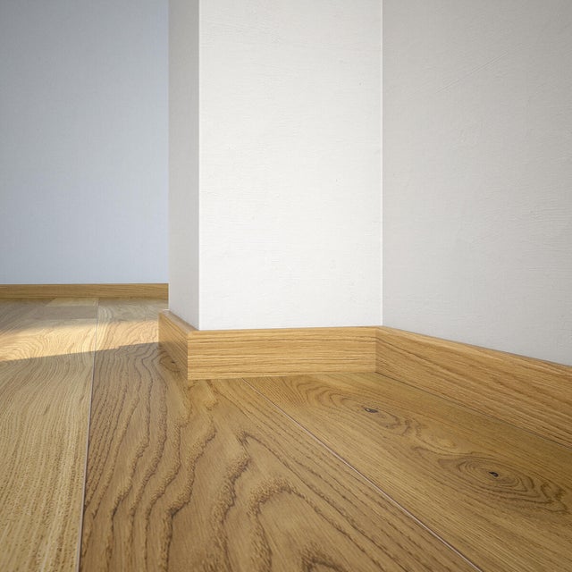 Battiscopa con passacavo in legno 60X12MM 220CM  HONEY BARLINEK in legno honey Sp 12 mm x H 6 x L 220 cm