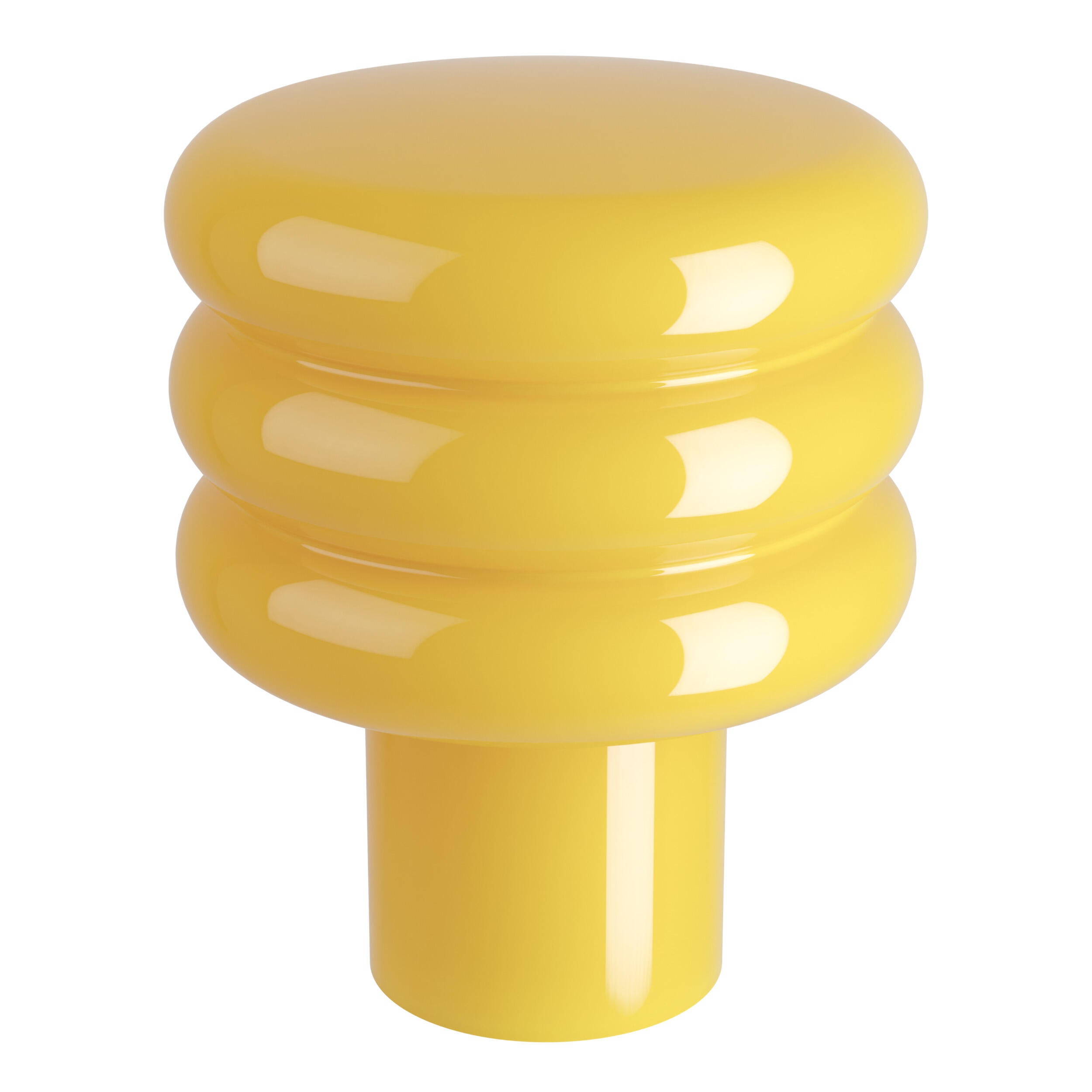 Lampe E27 TORTORA, verre, jaune, H. 25cm - 3