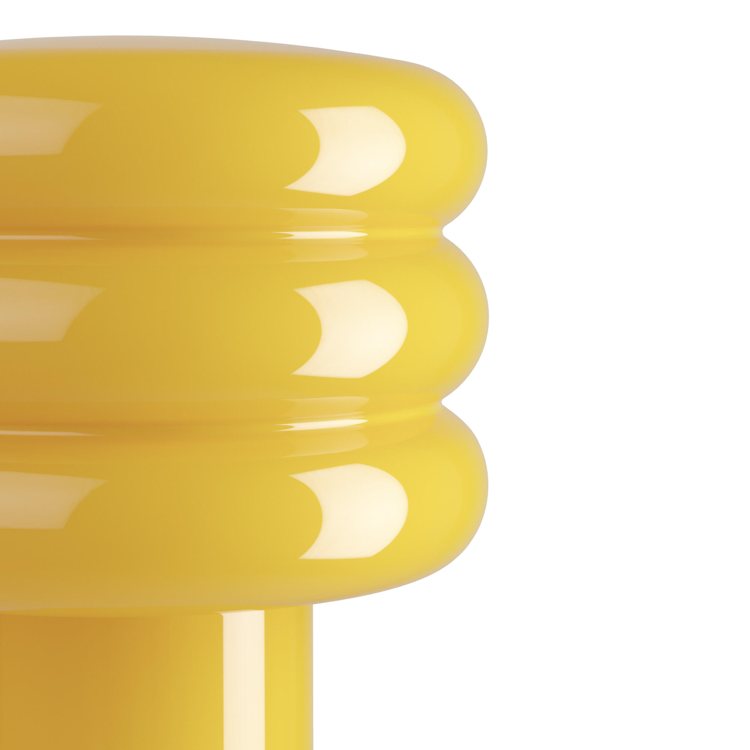 Lampe E27 TORTORA, verre, jaune, H. 25cm - 6