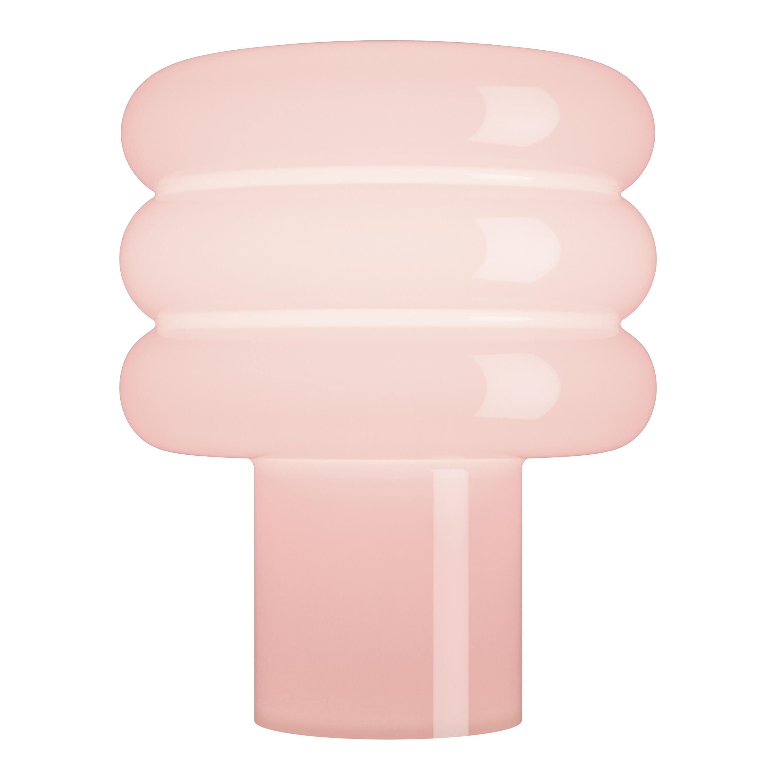 Lampe E27 TORTORA, verre, rose, H. 25cm - 4