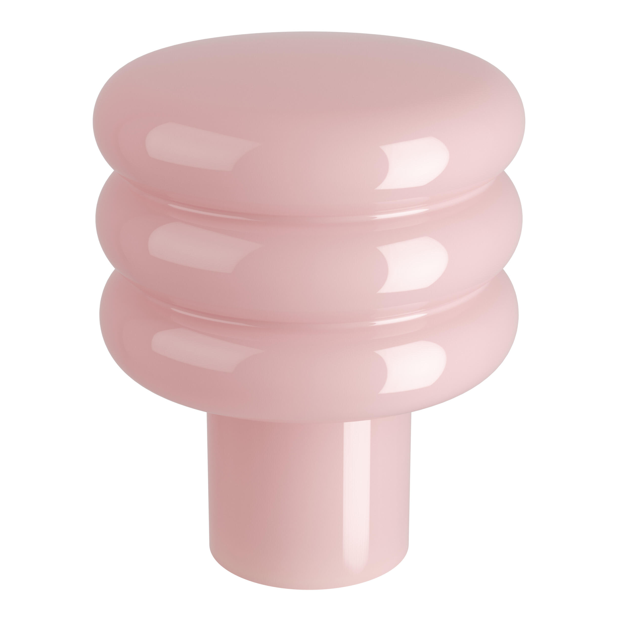 Lampe E27 TORTORA, verre, rose, H. 25cm - 3