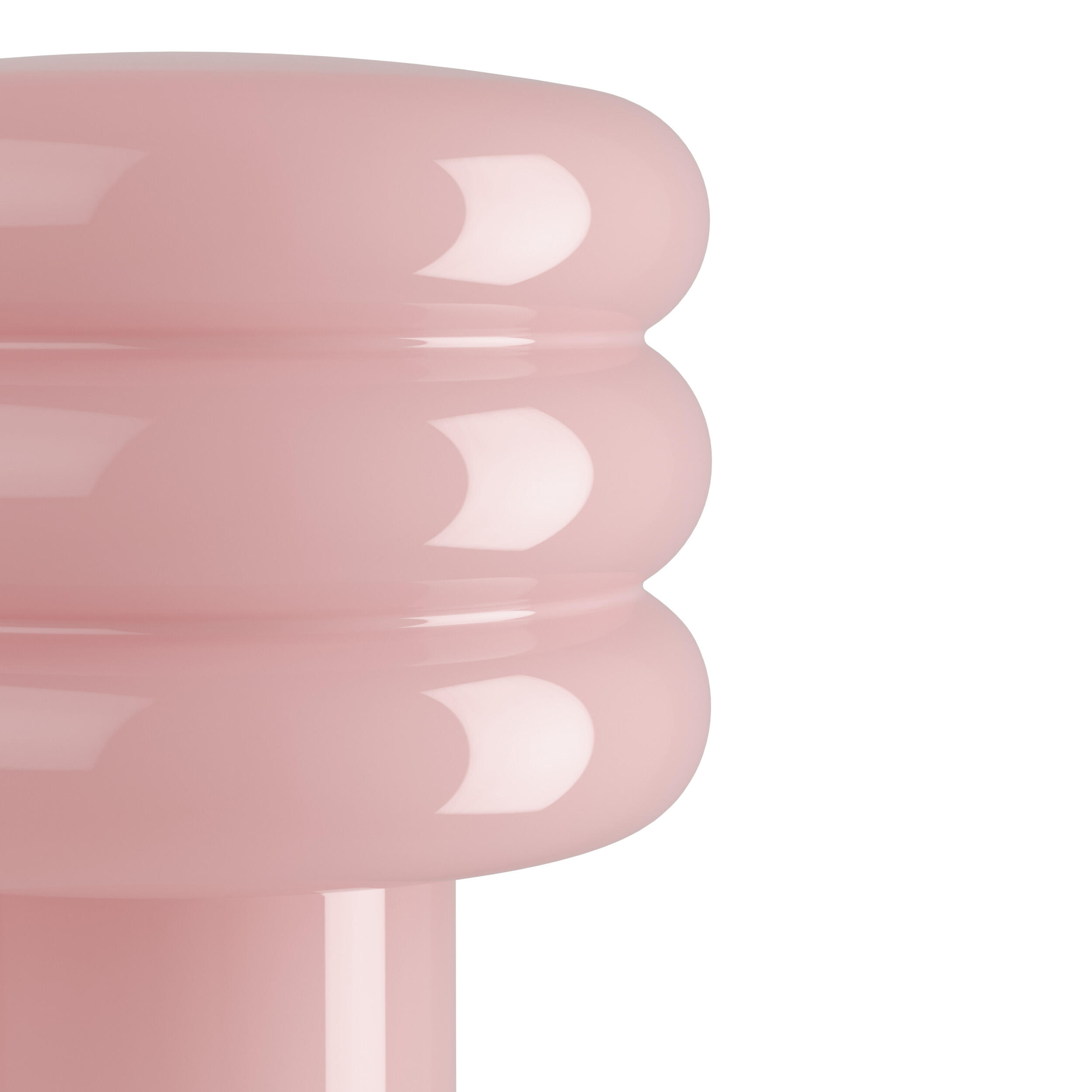 Lampe E27 TORTORA, verre, rose, H. 25cm - 6