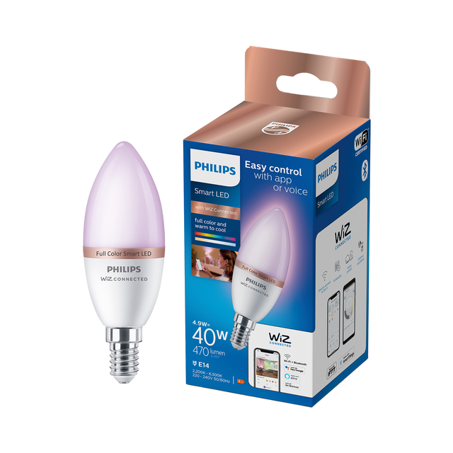 Żarówka LED E14 4.9 W = 40 W 470 lm RGB Philips