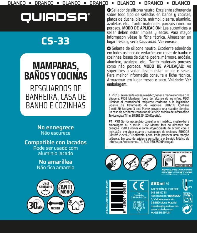 SILICONA NEUTRA PARA BAÑOS Y COCINAS 280ML BLANCO - 2