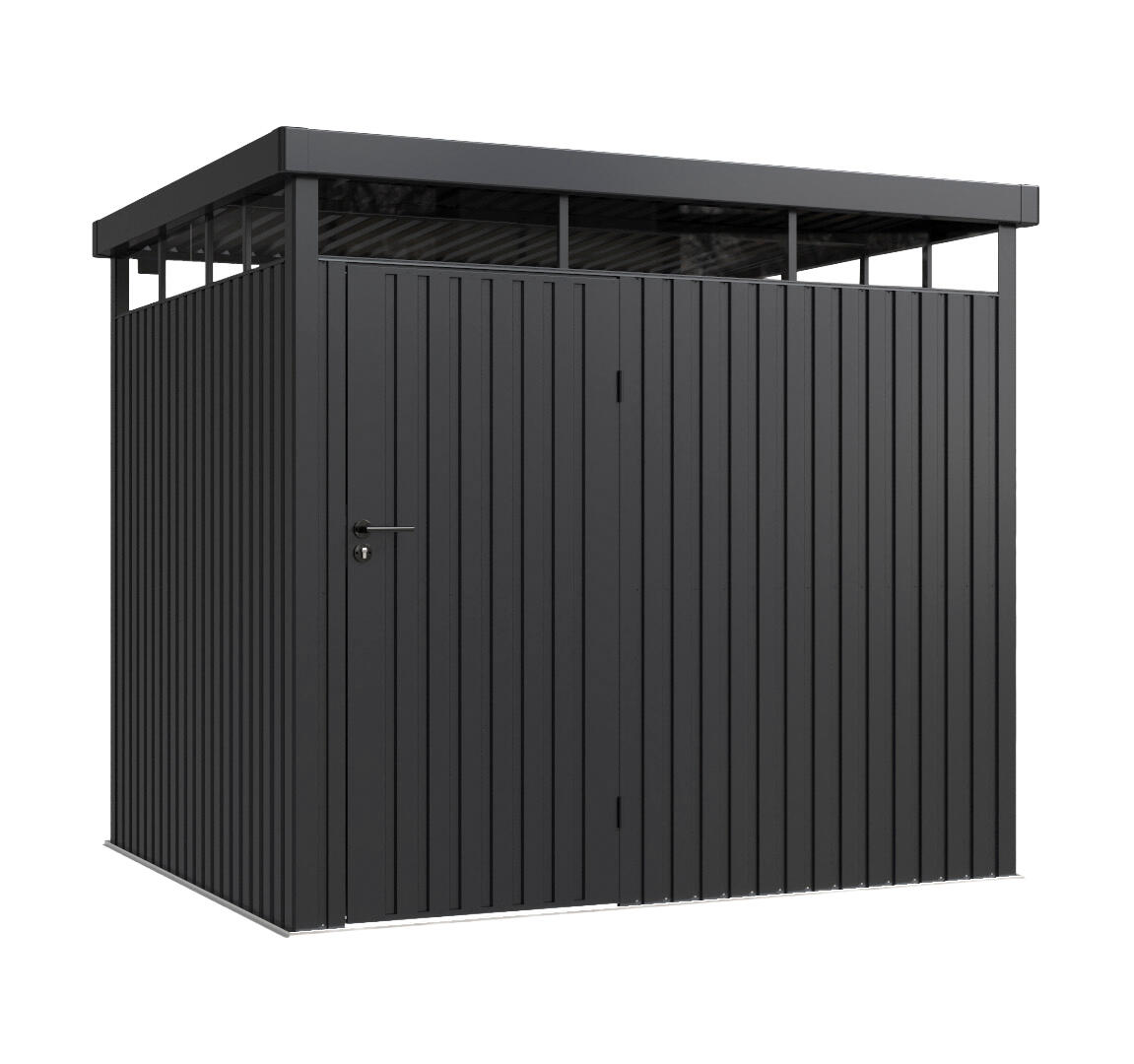 caseta de acero lumen de 249x218x210 cm y 523 m2 con 04 mm espesor y puerta abatible hoggar