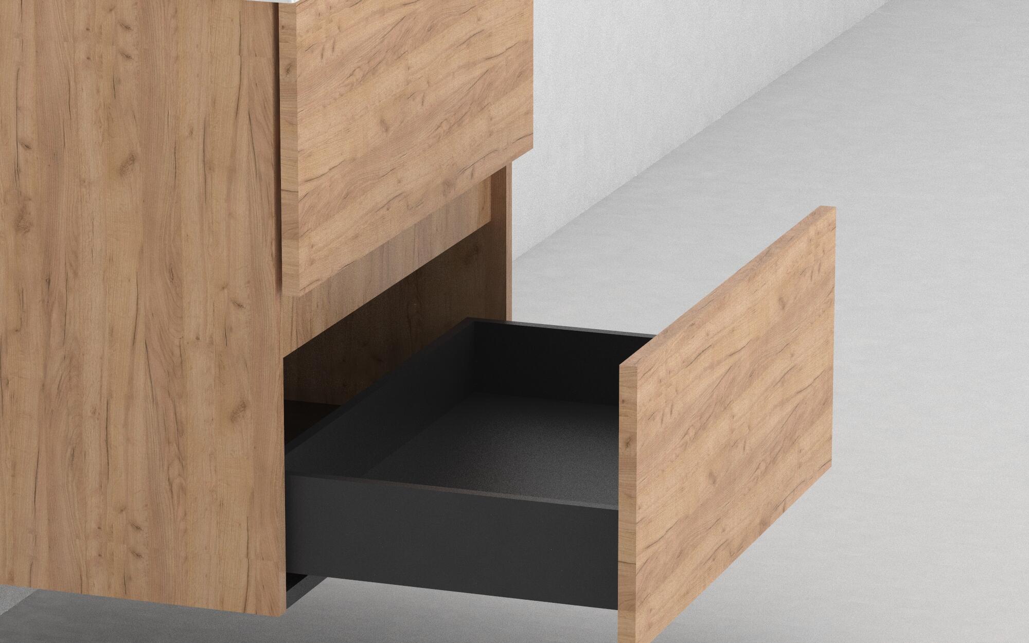 MUEBLE DE BAÑO CON LAVABO NEGARRA ESSENCE 80CM ROBLE - 6