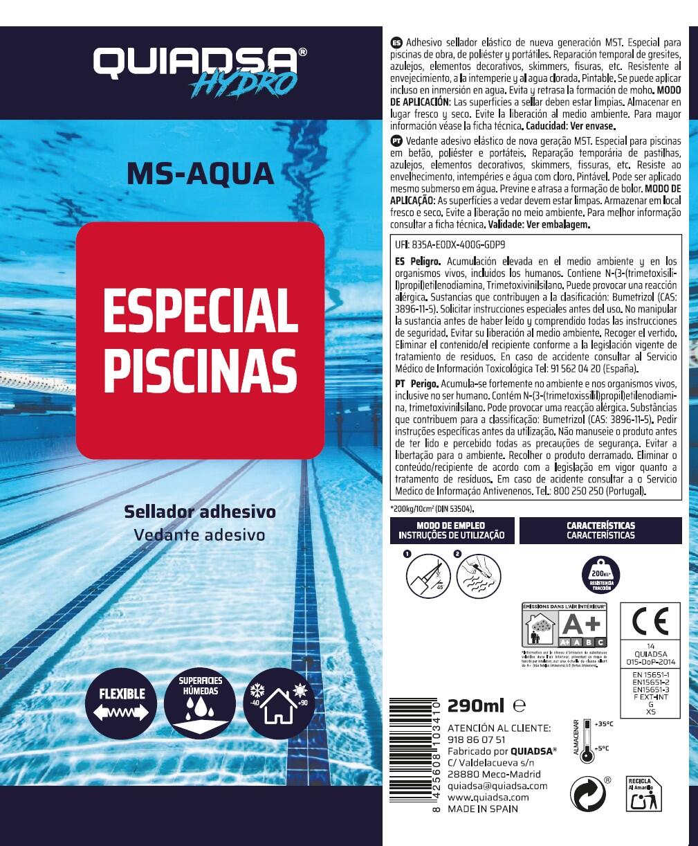 MASILLA PARA PISCINAS 290ML BLANCO - 2